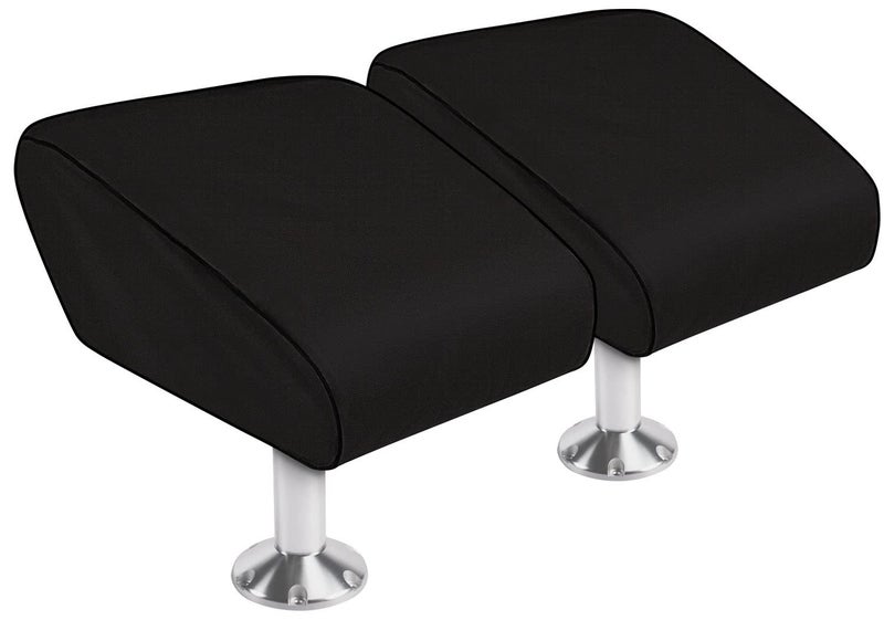 iCOVER Boat Folding Seat Cover-2 Pack 600 Denier Canvas Waterproof Heavy-Duty Weather Resistant Material Trailerable Fishing Chair Covers - Image 1